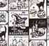 Timeless Treasures Halloween Wicked Time Newspaper Spooky Cat Spider Black White (TT Pick Your Poison 3)